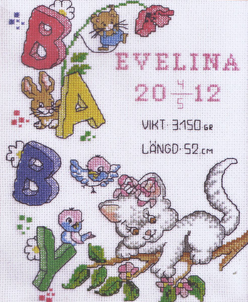 Evelina Birth Sampler