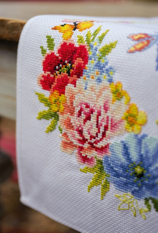 Colourful Flowers Table Runner (view 2)