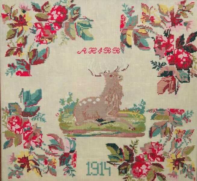 1914 Floral Stag