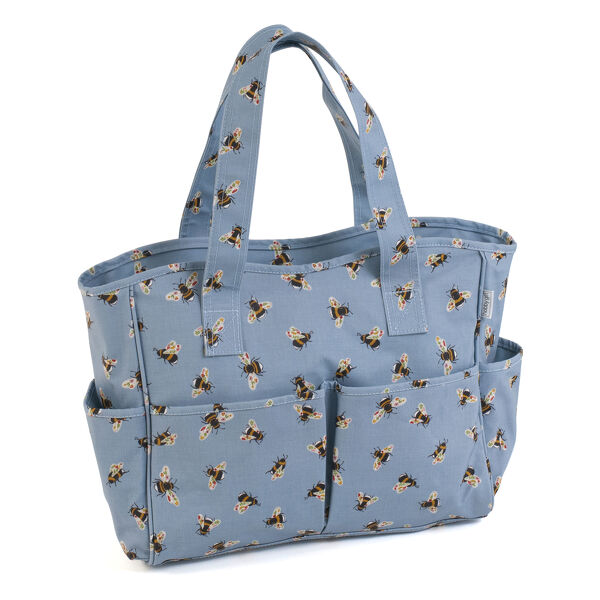 Craft Bag: Blue with Bees