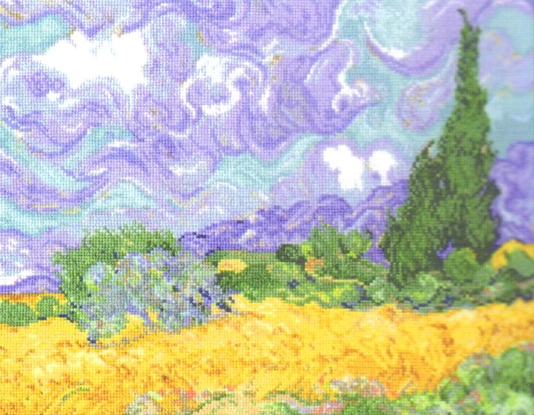 A Wheatfield with Cypresses - After Van Gogh