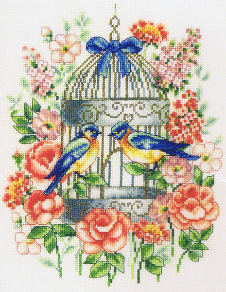 Love Birds 14 Count Aida
