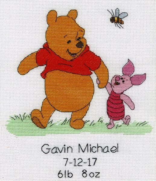 Winnie The Pooh Birth Sampler