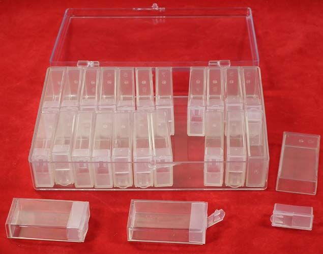 Bead Storage Box with Flip Top Lids