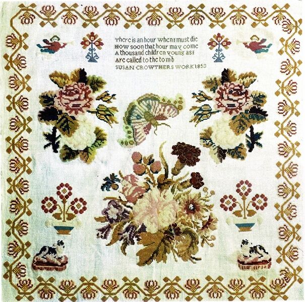 Susan Crowthers 1853 Sampler