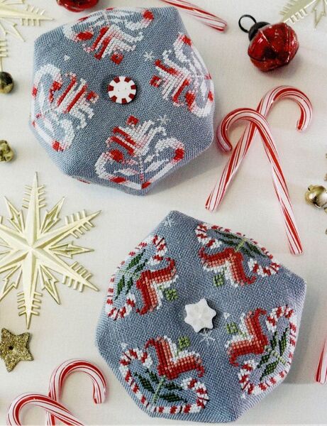 Candy Cane Biscornu