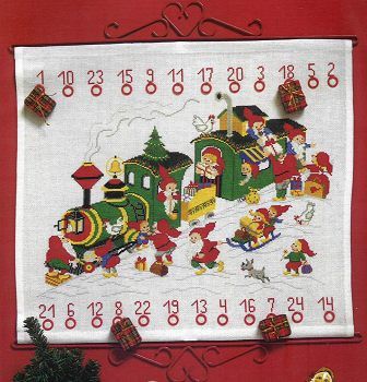 Christmas Train with Elves Advent Calendar