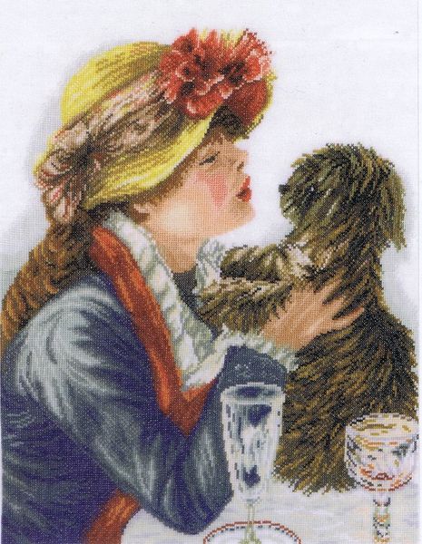 Girl and Dog after Renoir