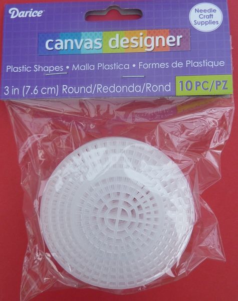 337815 Bundle with 1 Artsiga Crafts Small Bag Darice DIY Crafts Supplies Plastic Canvas Shape Circle Center 4 1/4 inches 8 Piece 6 Pack