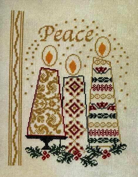 Peace Christmas Candles