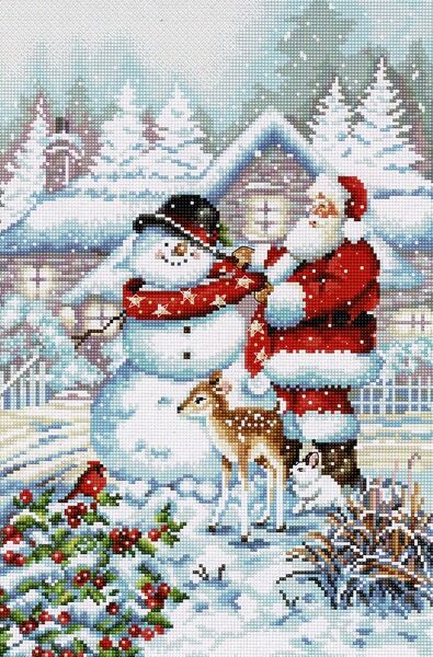 Snowman and Santa