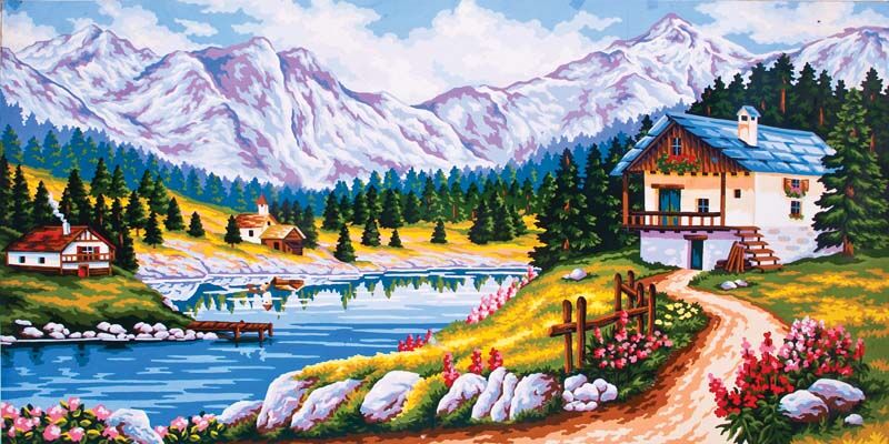 Mountain Chalet in Spring