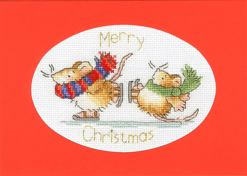 Christmas Card - Mice on Ice