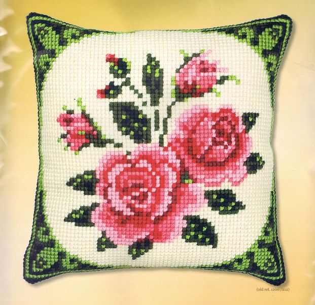 Pink Roses Cushion Front