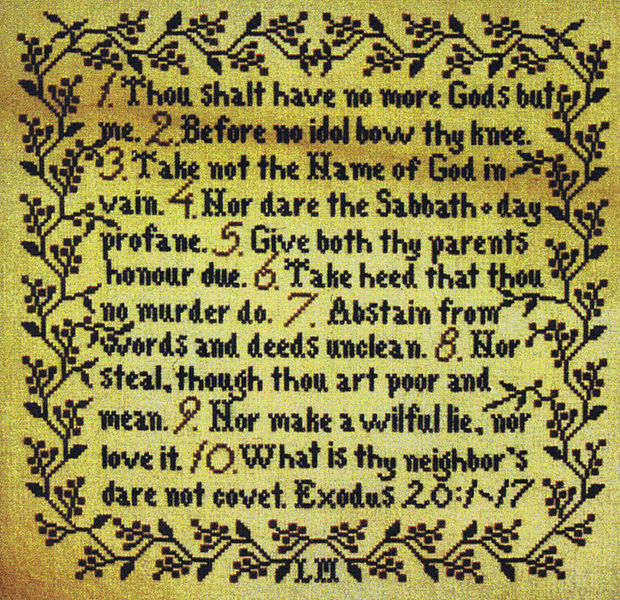 Commandments - cross stitch pattern by La - D - Da