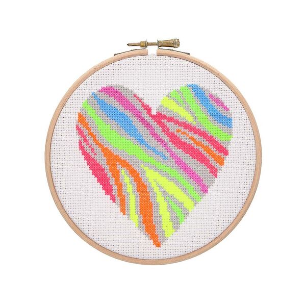 Neon Zebra Heart