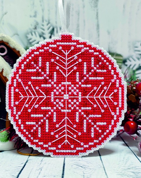 Red Christmas Tree Ornament (view 3)
