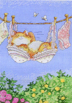 Cat on a Washing Line