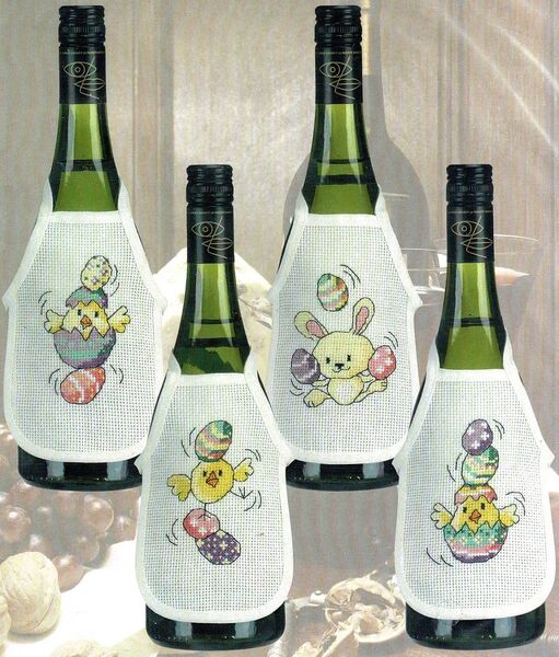 Easter Circus Wine Bottle Aprons