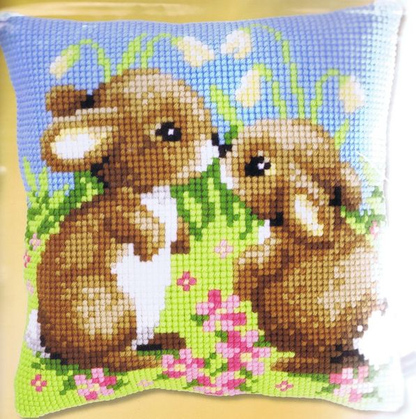 Little Rabbits Cushion Front