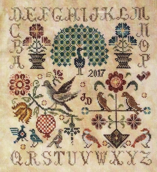 Vintage Birds - cross stitch pattern by Jeannette Douglas