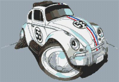 Herbie VW Beetle Caricature