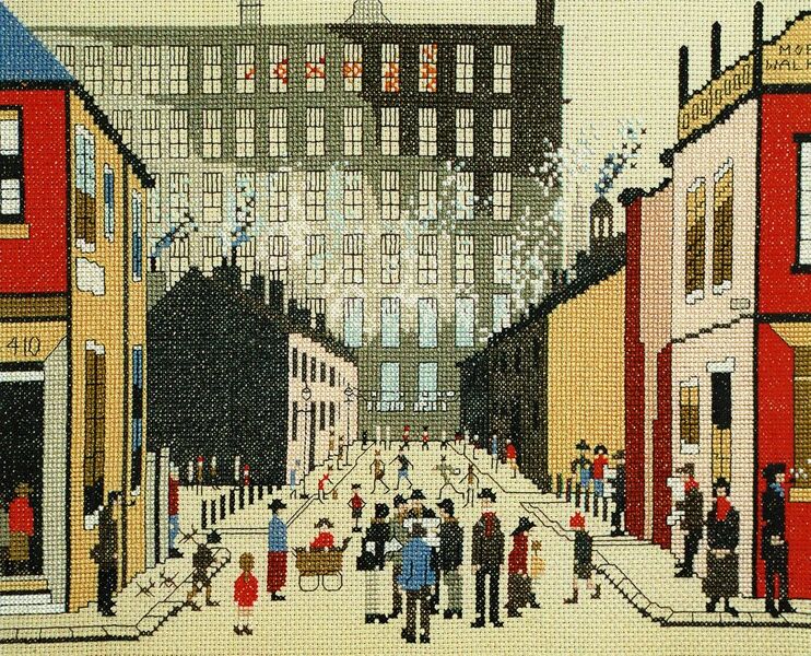 Street Scene After L. S. Lowry