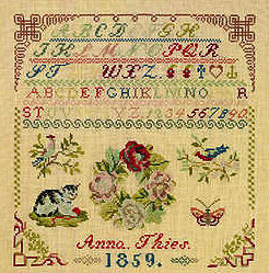 Anna Theis 1859 Sampler