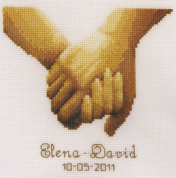 Holding Hands Wedding Sampler