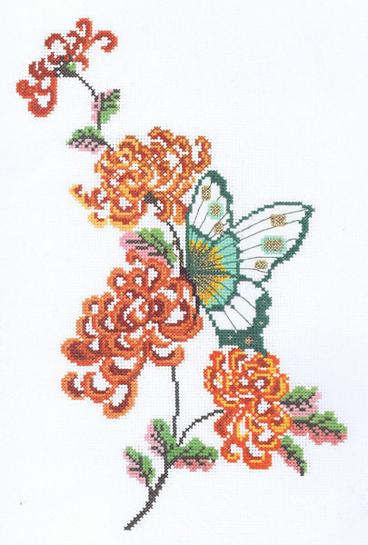 Chrysanthemum & Butterfly