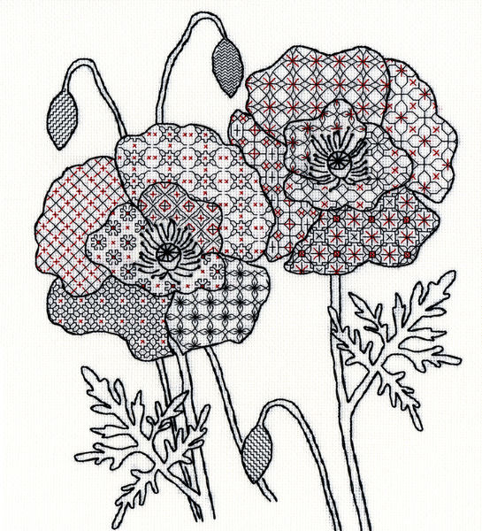 Blackwork Poppy