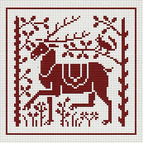 Antique Reindeer in the Forest