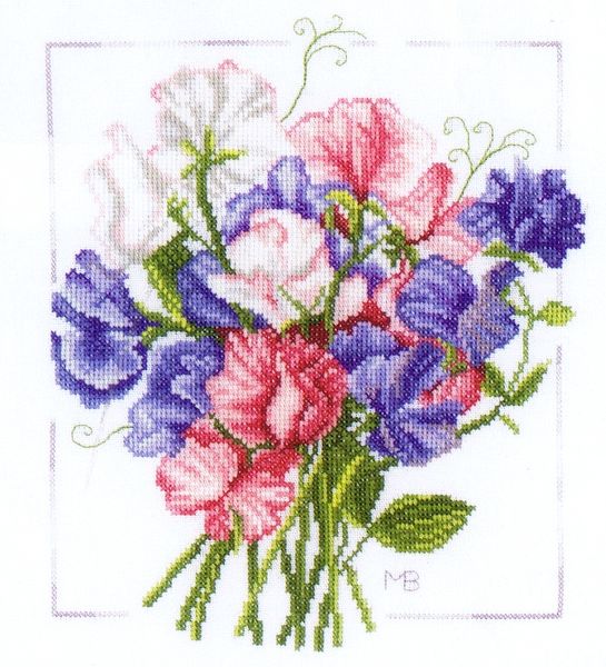 Colourful Bouquet - cross stitch kit by Marjolein Bastin