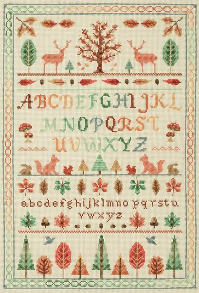 Alphabet Sampler: Autumn Forest