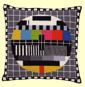 Television Test Card Cushion Square