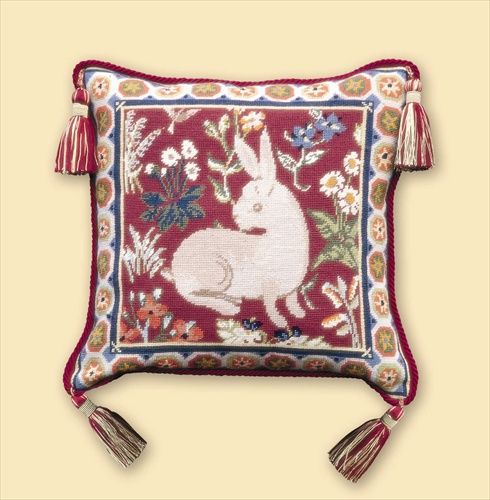 Medieval Rabbit Cushion Front