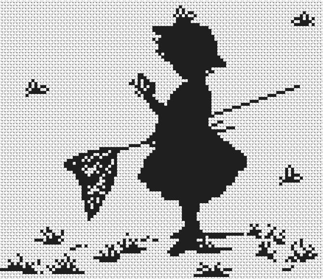 Silhouette Girl with Butterflies