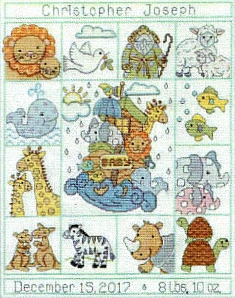 Noah's Ark Baby Sampler