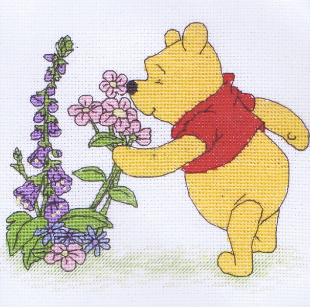 Pooh and Flowers