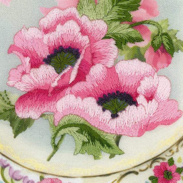 Plate with Pink Poppies (view 2)