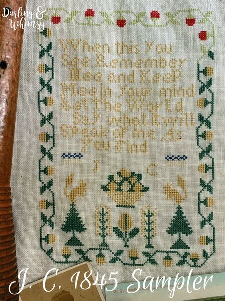 J.C. 1845 Reproduction Sampler