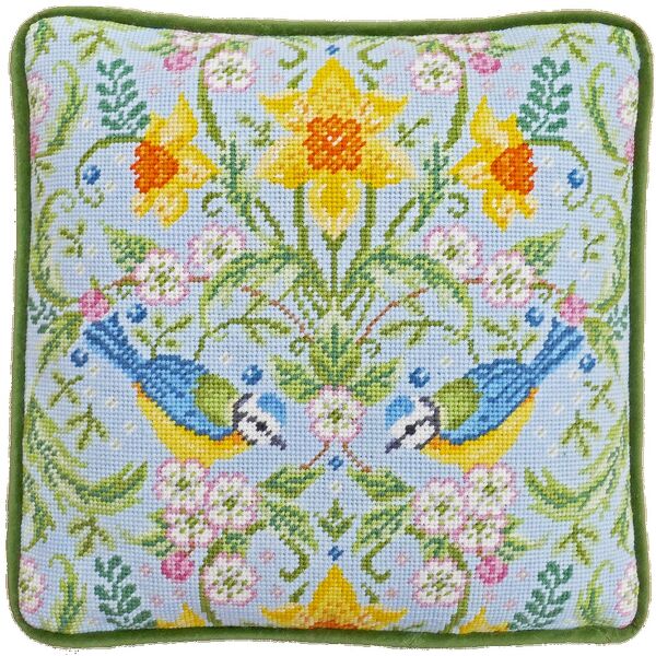 Spring Blue Tits Tapestry