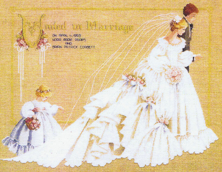 The Wedding cross stitch pattern by Lavender Lace variant L L19