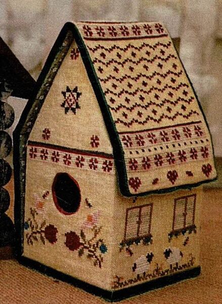 Birdhouse In Spring Sewing Box