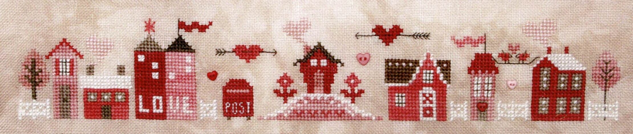 Big Hearted Tiny Town - cross stitch pattern by Heart in Hand