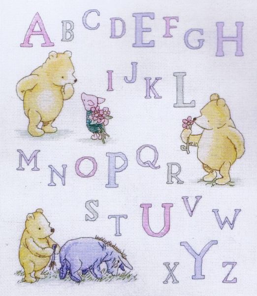 Classic Pooh Alphabet Sampler - cross stitch kit by Disney by Anchor