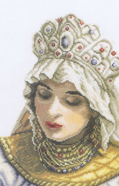 Russian Woman Cross Stitch Kit By Lanarte