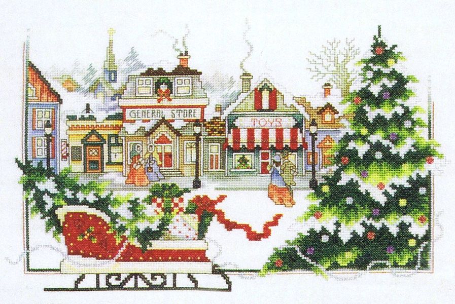 Stoney Creek Winter in the Village Counted Cross Stitch Book