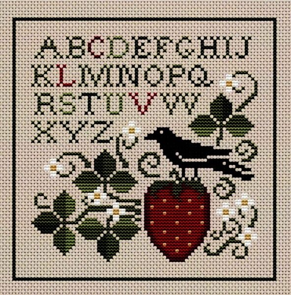 Spring Crow and Strawberry