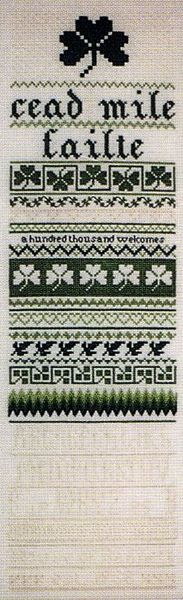 Irish Sampler - cross stitch pattern by The Sampler House
